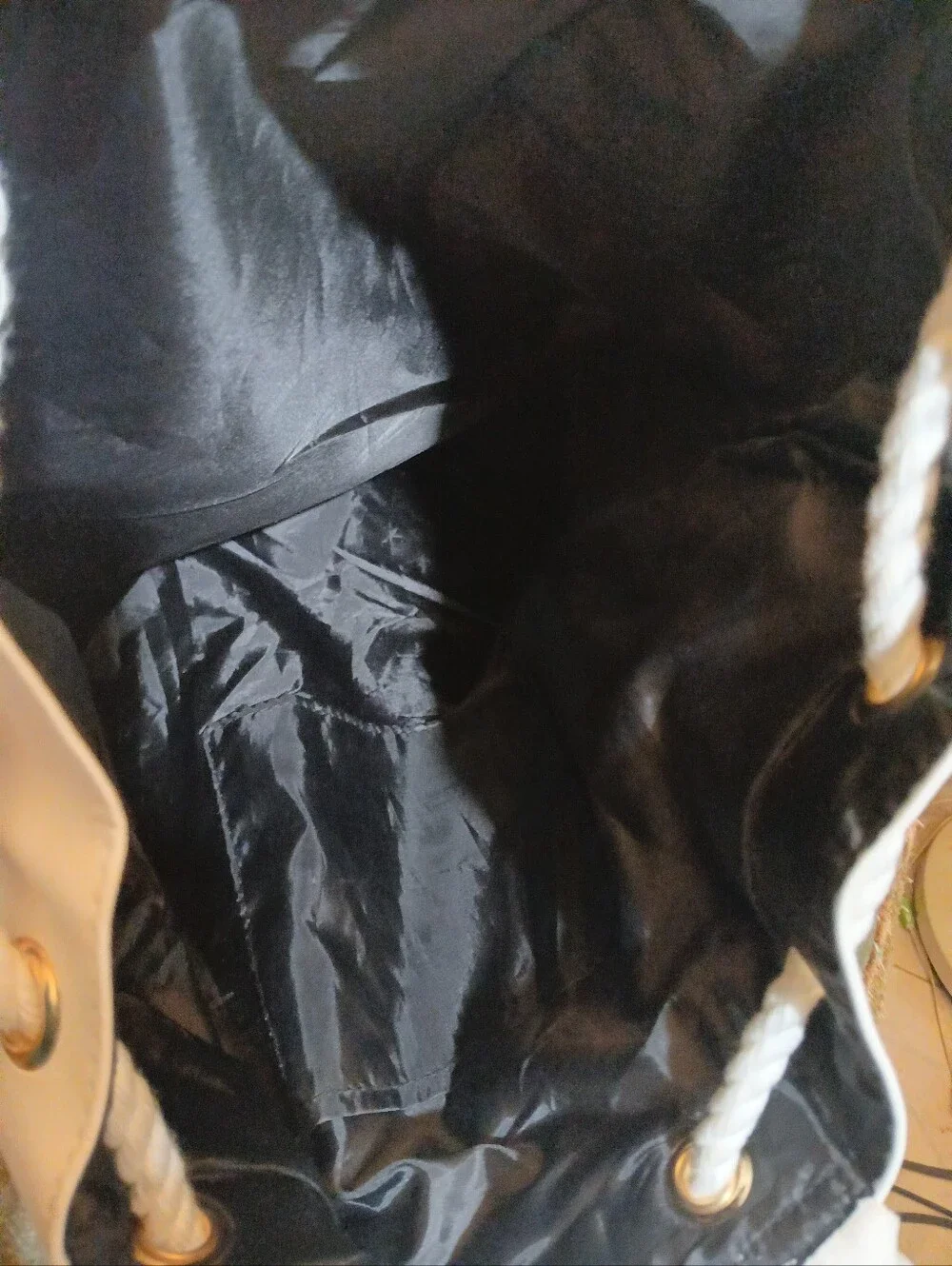 Victoria's Secret Pink & White Striped Drawstring Bag - Picture 5 of 5